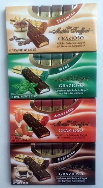 фотография продукта Шоколад Grazioso в ассортименте.